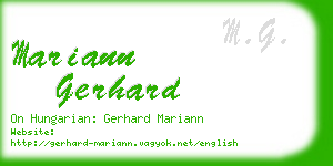 mariann gerhard business card